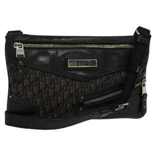 Christian Dior Vintage Trotter Shoulder Bag Canvas