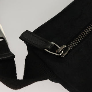 Gucci Vintage Double Belt Bag GG Canvas with Leather
