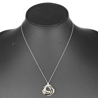 Tiffany & Co. 1837 Interlocking Circles Pendant Necklace Sterling Silver and Rubedo