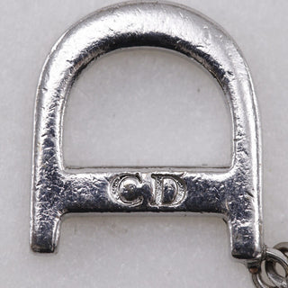Christian Dior CD logo clip earrings Silver -plated metal