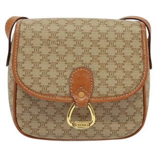 Celine Vintage Macadam Shoulder Bag Canvas