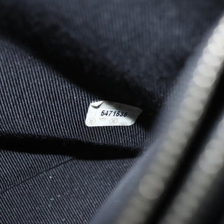 Chanel Vintage Chocolate Bar Metal Ring Tote Quilted Canvas