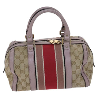 Gucci Vintage Web Boston Bag GG Canvas