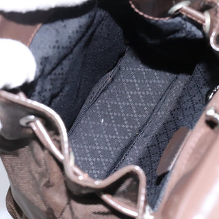 Gucci Vintage Bamboo Backpack Nylon and Patent Leather