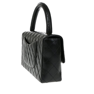 Chanel Vintage Twin Top Handle Flap Bag Quilted Lambskin