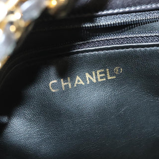 Chanel Vintage Drawstring Chain Bucket Bag Quilted Canvas