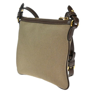 Prada Logo Double Zip Crossbody Bag Canvas