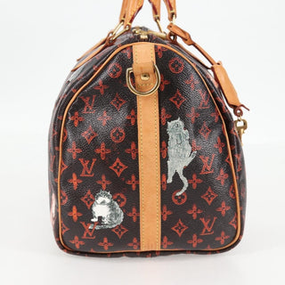 Louis Vuitton Speedy Bandouliere Bag Limited Edition Grace Coddington Catogram Canvas