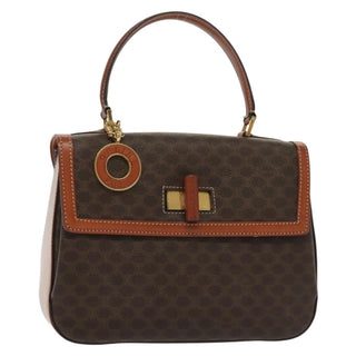 Celine Vintage Convertible Top Handle Bag Macadam Coated Canvas