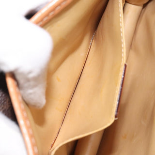 Celine Vintage Macadam Shoulder Bag Canvas and Leather