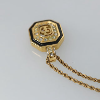 Christian Dior CD Pendant Necklace Metal