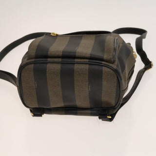 Fendi Pequin Front Pocket Backpack Coated Canvas