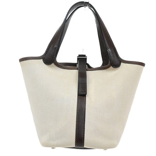 Hermes Picotin Bag Toile and Leather