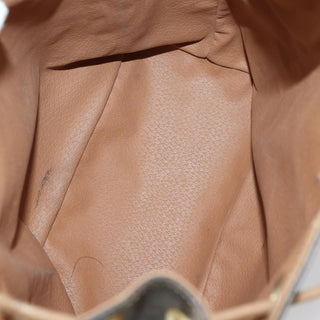 Celine Vintage Drawstring Flap Backpack Macadam Coated Canvas