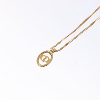 Christian Dior CD Pendant Necklace Gold-plated