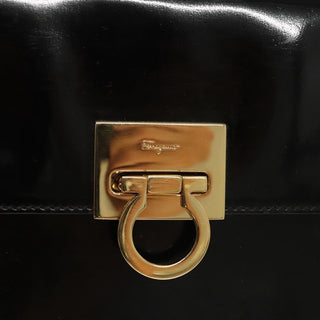 Salvatore Ferragamo Gancini Convertible Top Handle Bag Patent Leather