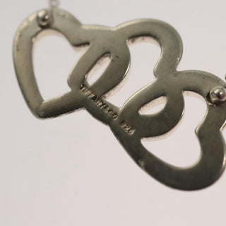 Tiffany & Co. Triple Heart Pendant Necklace Sterling Silver