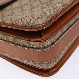 Celine Vintage Macadam Shoulder Bag Canvas and Leather