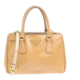 Prada Galleria Double Zip Tote Patent leather