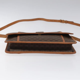 Celine Vintage Macadam Shoulder Bag Canvas and Leather