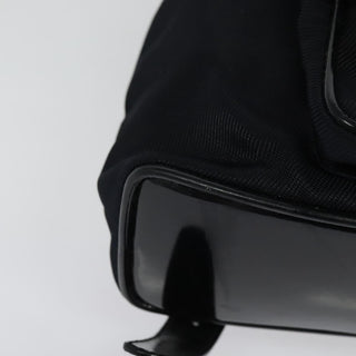 Gucci Vintage Bamboo Backpack Nylon and Patent Leather