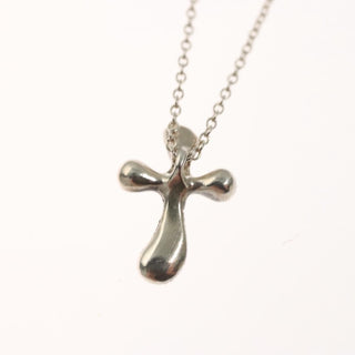 Tiffany & Co. Elsa Peretti Cross Pendant Necklace Sterling Silver