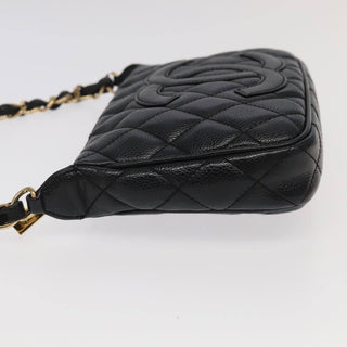 Chanel Timeless CC Chain Pochette Quilted Caviar