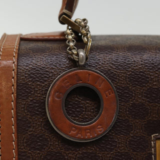 Celine Vintage Convertible Top Handle Bag Macadam Coated Canvas