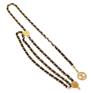 Chanel Vintage Multi-Chain Medallion Belt Metal and Leather