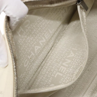 Chanel Square Stitch Duffle Bag Quilted Caviar