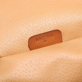 Celine Vintage Double Zip Vanity Case Macadam Coated Canvas