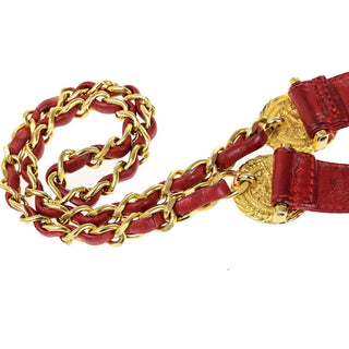 Chanel CC Ribbon Medallion Belt Metal with Crystals, Faux Pearls and Beads