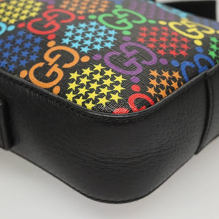 Gucci Front Zip Messenger Bag Psychedelic Print GG Coated Canvas