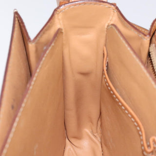 Celine Vintage Convertible Macadam Turnlock Shoulder Bag Canvas and Leather