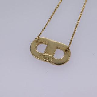 Christian Dior CD Pendant Necklace Gold-plated