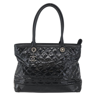 Chanel CC Charm Zip Tote Quilted Coated Canvas