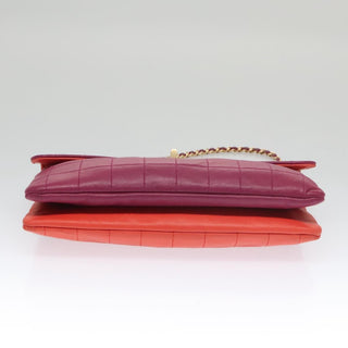 Chanel Vintage Chocolate Bar Double Side Flap Shoulder Bag Quilted Lambskin