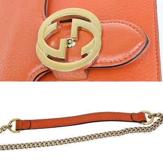 Gucci Interlocking Shoulder Bag Leather