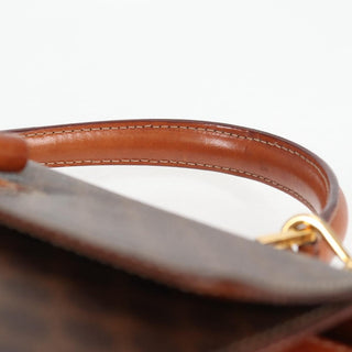 Celine Vintage Convertible Top Handle Bag Macadam Coated Canvas