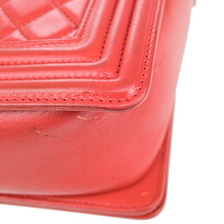 Chanel Boy Flap Bag with Strap Quilted Lambskin