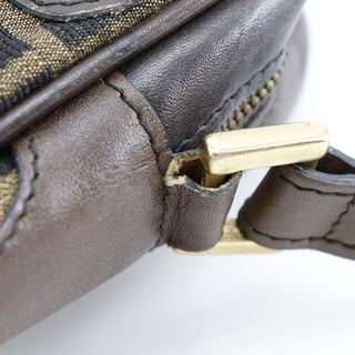 Fendi Zip Around Messenger Bag Zucca Canvas