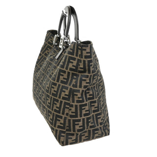 Fendi Vintage FF Handle Tote Zucca Canvas