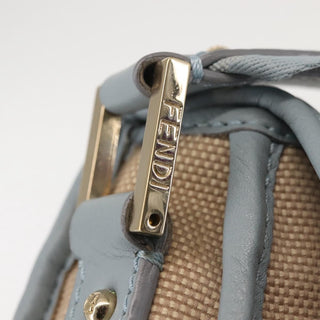 Fendi Logo Flap Shoulder Bag Canvas