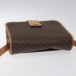 Celine Vintage Macadam Shoulder Bag Canvas and Leather