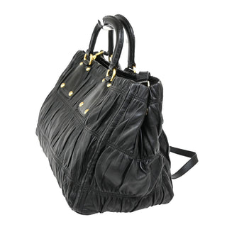 Prada Gaufre Convertible Satchel Tessuto