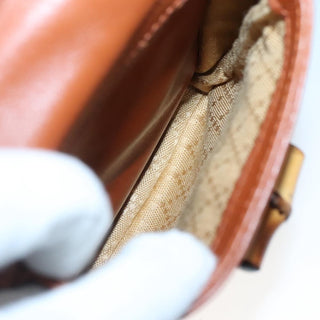 Gucci Vintage Bamboo Backpack Leather