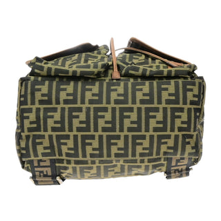 Fendi Vintage Double Pocket Backpack Zucca Canvas