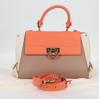 Salvatore Ferragamo Sofia Satchel Leather