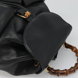 Gucci Vintage Bamboo Backpack Leather