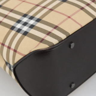 Burberry Top Handle Tote Haymarket Coated Canvas